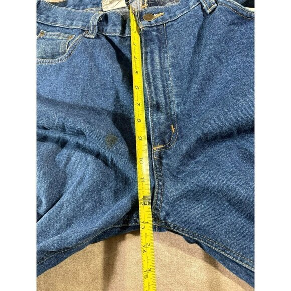 Carhartt Mens Relaxed B172 DST Denim Jeans Straight Leg Flannel Lined Blue 38x30 - Picture 10 of 11